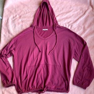 Maurices cropped v-neck hoodie